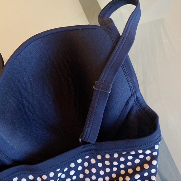 BODEN Navy and White Tankini Top Size 34C - Picture 6 of 8